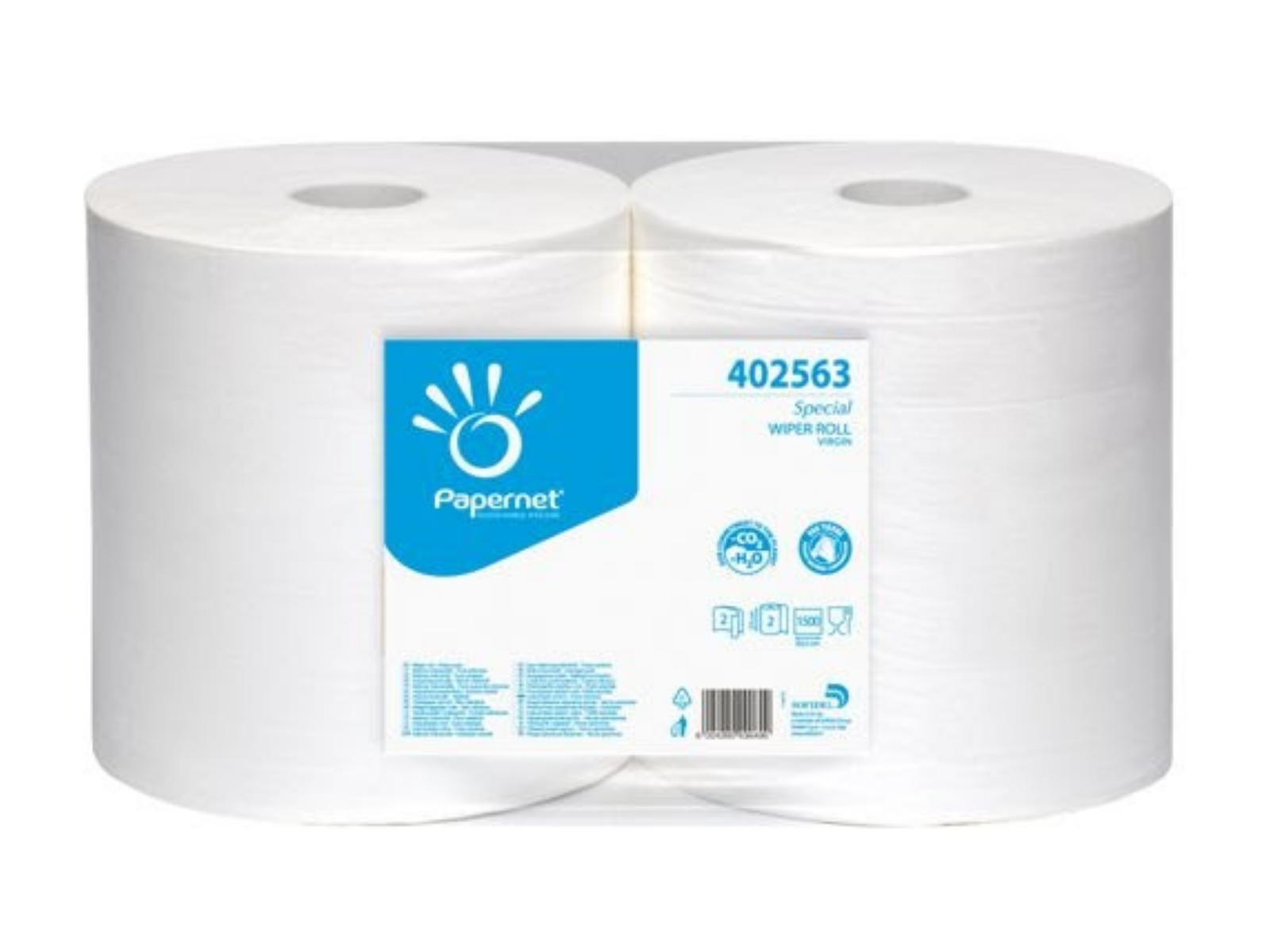 Czyściwo przemysłowe 402563 Papernet 2-warstwowe, 455 m, 2 rolki